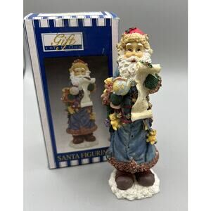 Figurine Santa Claus Dolgen Corp. Old Vintage Kris Kringle Toys List 4.5 inches